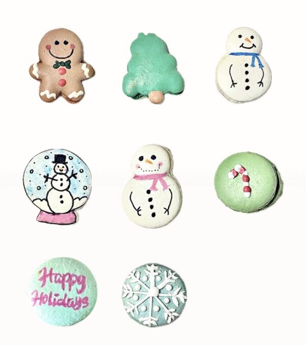 Christmas customized macarons